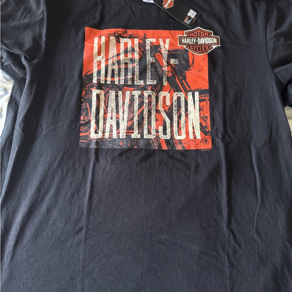 Adidas Black and Orange Short Sleeve Tee